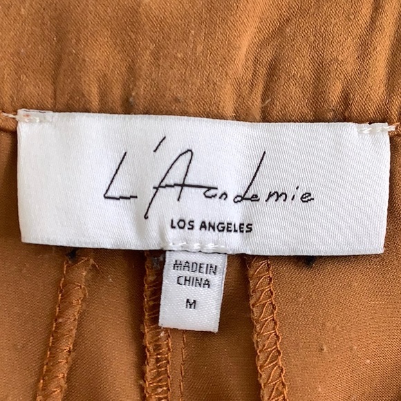 L’Academie high rise cargo pants golden cooper ankle gathered pants size Medium - Picture 2 of 12